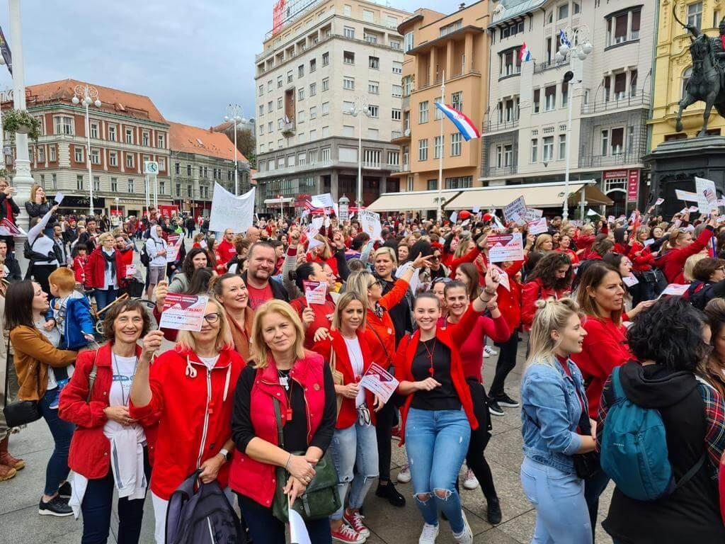 Prosvjet odgojitelja u Zagrebu 22.10.2022.